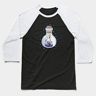 Nonbinary Fire Occult Bottle LGBT Pride Flag Baseball T-Shirt